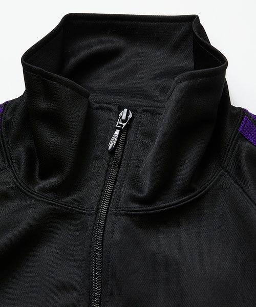 別注 Track Jacket PolySmooth Black×Purple/トラックジャケット