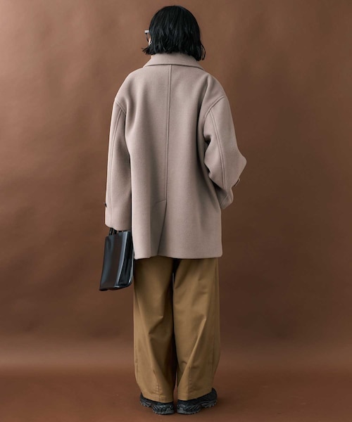 FREAK'S STORE ビックスタンドカラーミドルウールコート ビーバー ステンカラーショートコート/ミドルコート｜フリークス