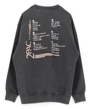2PAC ツーパック 別注 ビッグシルエット 両面プリント クルーネック 