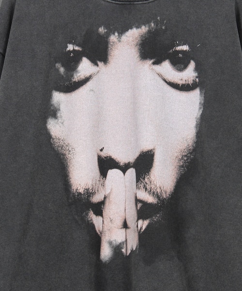 2PAC ツーパック 別注 ビッグシルエット 両面プリント クルーネック