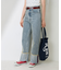 ロールアップ ワイドデニム