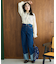 ロールアップ ワイドデニム