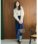 ロールアップ ワイドデニム