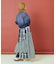 チェック パッチワーク フリル フレア ティアードスカート
