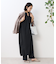 接触冷感/UV リネンタッチ スキッパーワンピース/ リネンタッチ Vネックワンピース