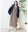 接触冷感/UV リネンタッチ スキッパーワンピース/ リネンタッチ Vネックワンピース