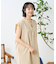 接触冷感/UV リネンタッチ スキッパーワンピース/ リネンタッチ Vネックワンピース