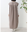 接触冷感/UV リネンタッチ スキッパーワンピース/ リネンタッチ Vネックワンピース