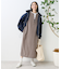 接触冷感/UV リネンタッチ スキッパーワンピース/ リネンタッチ Vネックワンピース