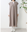 接触冷感/UV リネンタッチ スキッパーワンピース/ リネンタッチ Vネックワンピース