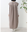 接触冷感/UV リネンタッチ スキッパーワンピース/ リネンタッチ Vネックワンピース