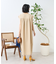 接触冷感/UV リネンタッチ スキッパーワンピース/ リネンタッチ Vネックワンピース