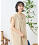 接触冷感/UV リネンタッチ スキッパーワンピース/ リネンタッチ Vネックワンピース