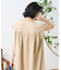 接触冷感/UV リネンタッチ スキッパーワンピース/ リネンタッチ Vネックワンピース