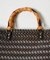 編み込みかごバンブーハンドルバッグ