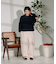 ＜新色追加＞別注 紐付きイージータックパンツ/タックデニム