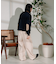 ＜新色追加＞別注 紐付きイージータックパンツ/タックデニム