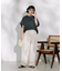 ＜新色追加＞別注 紐付きイージータックパンツ/タックデニム