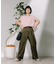＜新色追加＞別注 紐付きイージータックパンツ/タックデニム