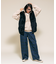 ＜新色追加＞別注 紐付きイージータックパンツ/タックデニム