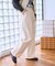 ＜新色追加＞別注 紐付きイージータックパンツ/タックデニム