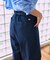 ＜新色追加＞別注 紐付きイージータックパンツ/タックデニム