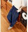 ＜新色追加＞別注 紐付きイージータックパンツ/タックデニム