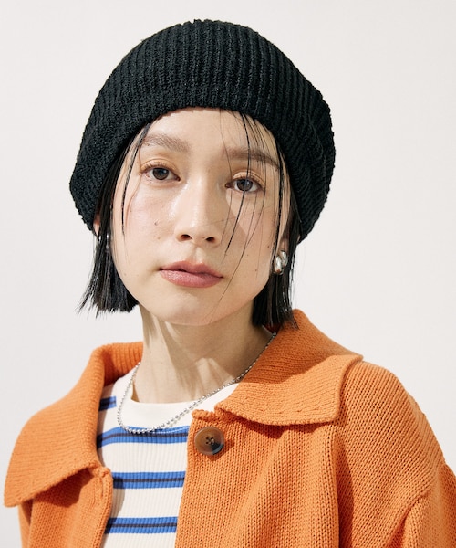 レア　プリーツプリーズ　お洒落なベレー帽　未使用美品 サマーニット ベレー帽｜フリークスストアの通販｜&mall（アンド