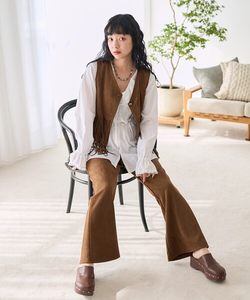 MAHIYA ジョプリン スエード フリンジベスト セール】スエード調 フリンジベスト（ベスト）｜FREAK'S STORE