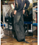 フレアシルエット ブリーチ加工 デニムパンツ