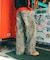 フレアシルエット ブリーチ加工 デニムパンツ