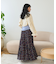 インド はしごレース ティアードマキシスカート/ラメドットスカート