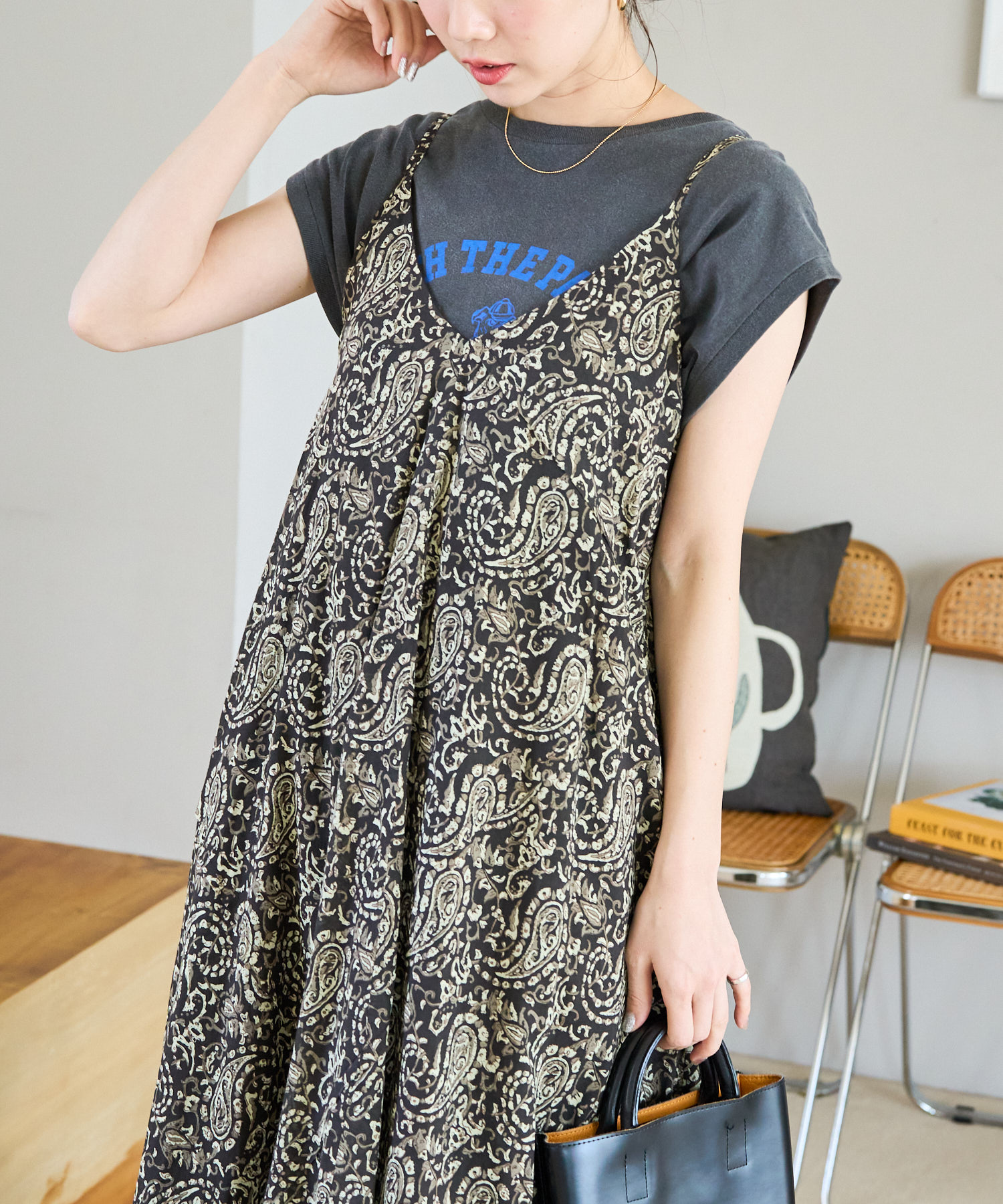 インド ペイズリー キャミワンピース【限定展開】