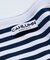 Boat Neck Horizontal  Stripe french terry Long Sleeve Tee