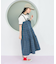 別注 2WAY ベルト付き ティアードチェックスカート