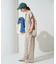 Vネックフレンチスリーブパンツセットアップ(カットソー・イージーパンツ)【限定展開】