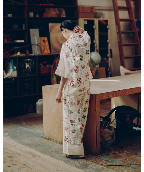 パッチワーク花刺繍シャツ｜フリークスストアの通販｜&mall（アンド