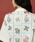 パッチワーク花刺繍シャツ