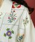 パッチワーク花刺繍シャツ