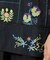 パッチワーク花刺繍シャツ