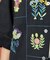 パッチワーク花刺繍シャツ