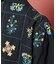 パッチワーク花刺繍シャツ