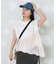 裾フリル ストライプTシャツ