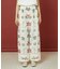 パッチワーク花刺繍パンツ