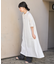マオカラー ショートスリーブフレアワンピース