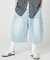 Super Wide Curve Double Knee Denim Cropped Pants