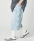 Super Wide Curve Double Knee Denim Cropped Pants