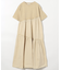 裾フリル ピグメント半袖ワンピース