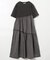 裾フリル ピグメント半袖ワンピース
