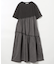 裾フリル ピグメント半袖ワンピース